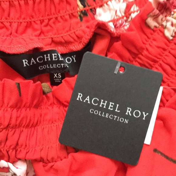 Rachel Roy Off Shoulder Coral Flower Sz XS - Picture 7 of 7